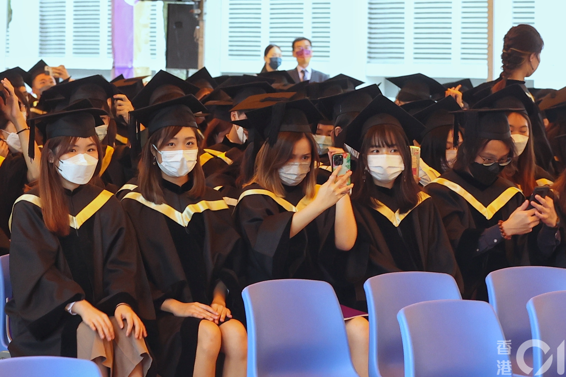 香港中文大學一連三日舉行畢業禮。（張浩維攝）