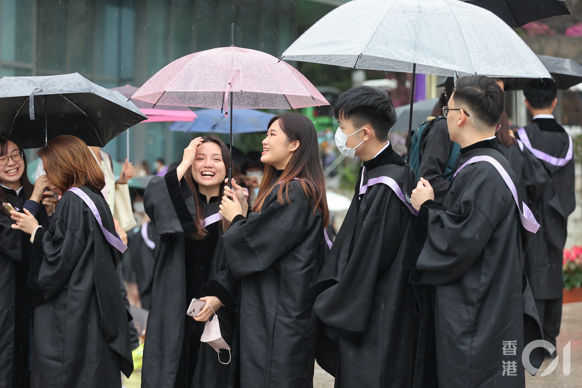 香港中文大學一連三日舉行畢業禮。(張浩維攝) 香港中文大學一連三日舉行畢業禮。(張浩維攝)