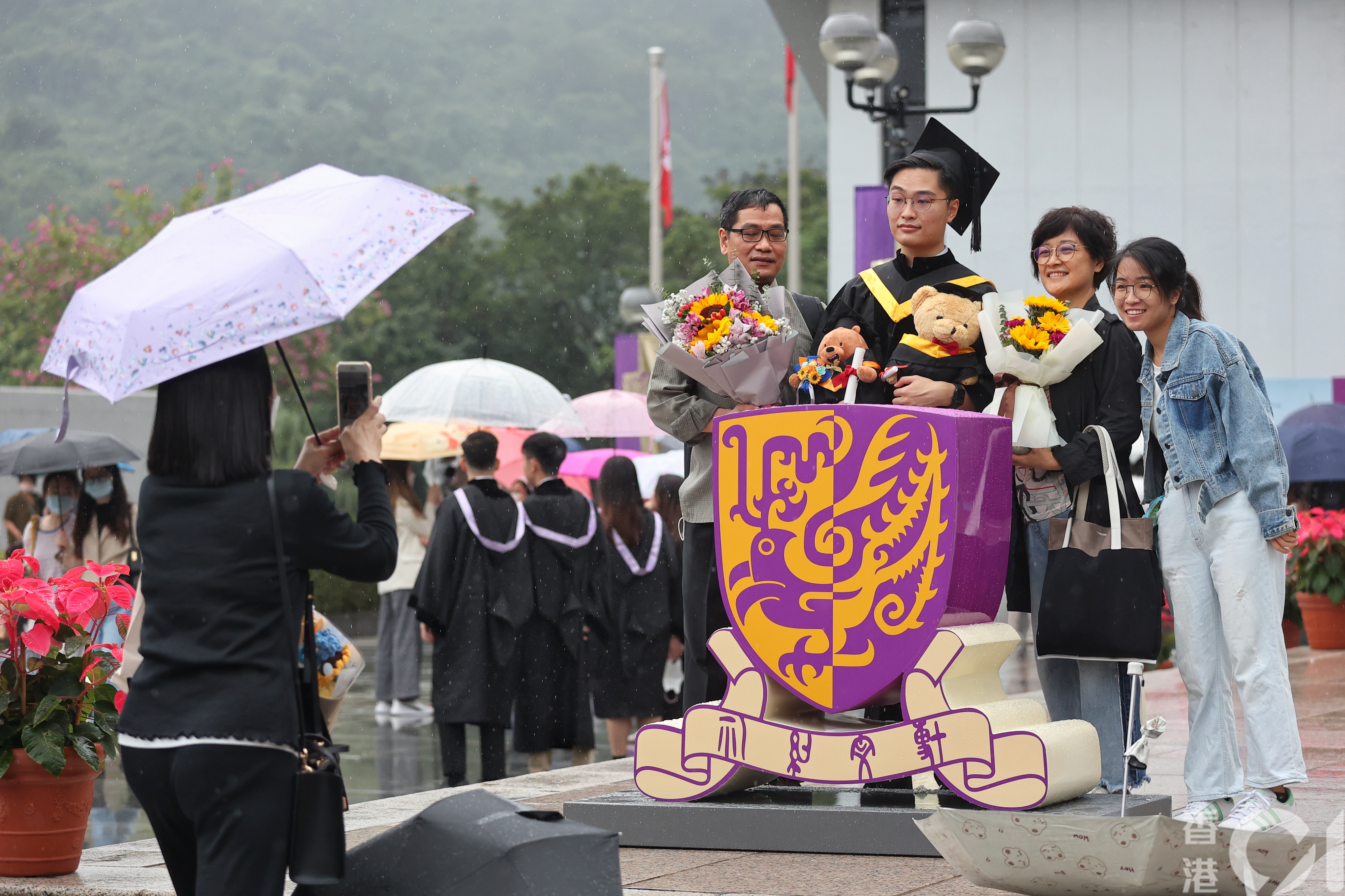 香港中文大學一連三日舉行畢業禮。（張浩維攝）