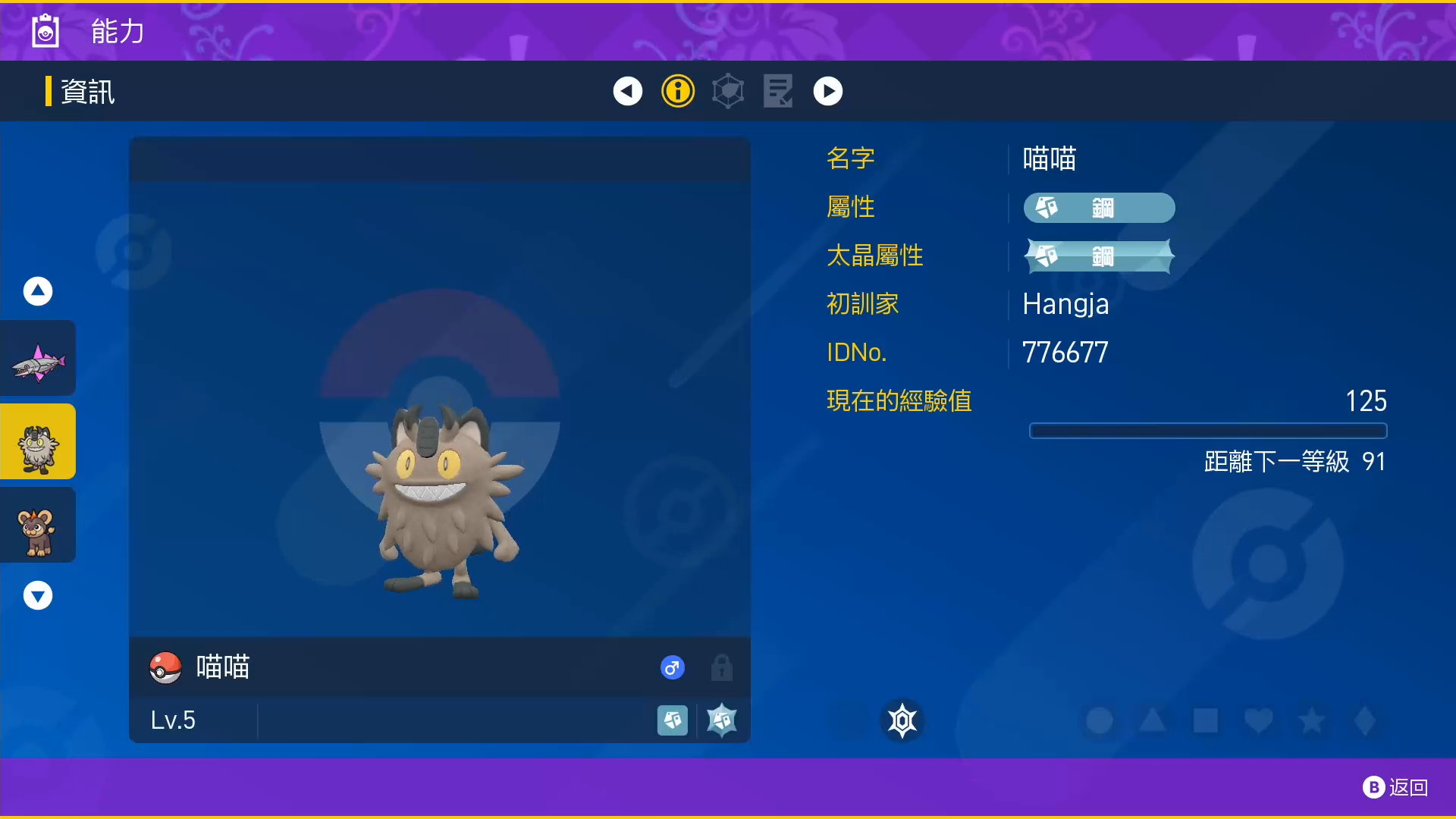 鋼屬性喵喵怪 鋼屬性喵喵怪