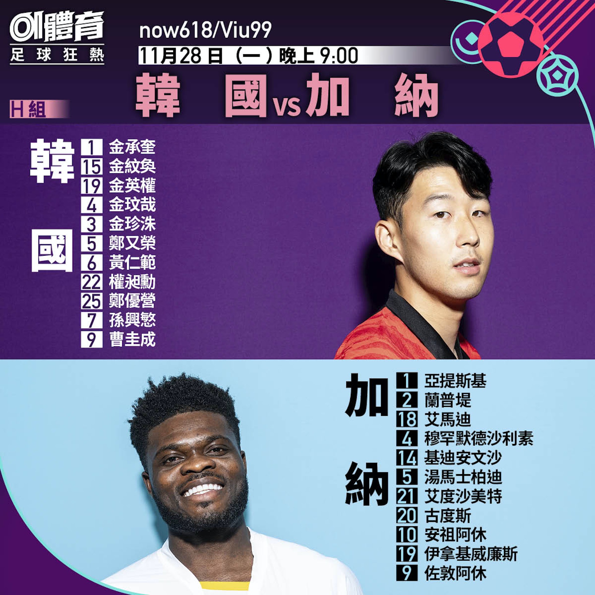 韓國對加納的正選陣容。(01美術製圖) 韓國對加納的正選陣容。(01美術製圖)