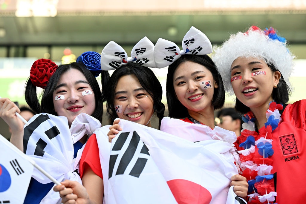 韓國球迷入場。（Getty Images）