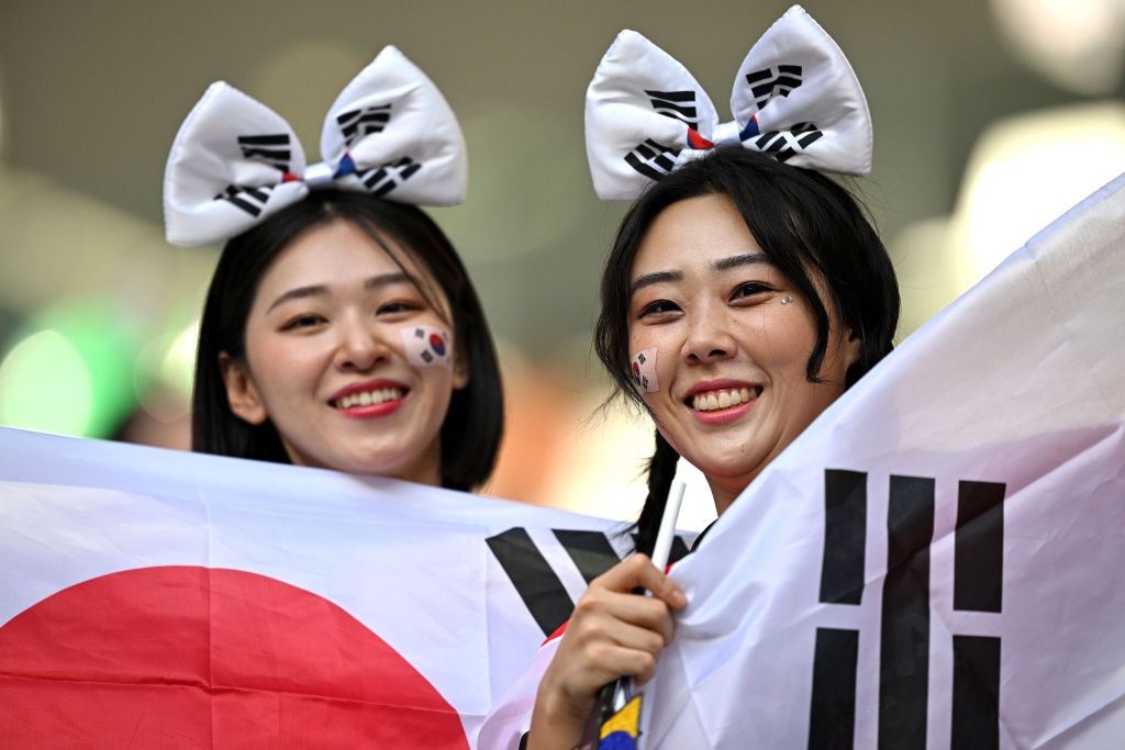 韓國球迷入場。（Getty Images）