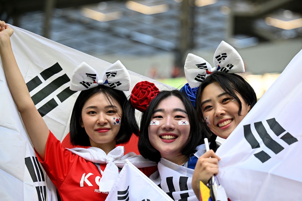 韓國球迷入場。（Getty Images）