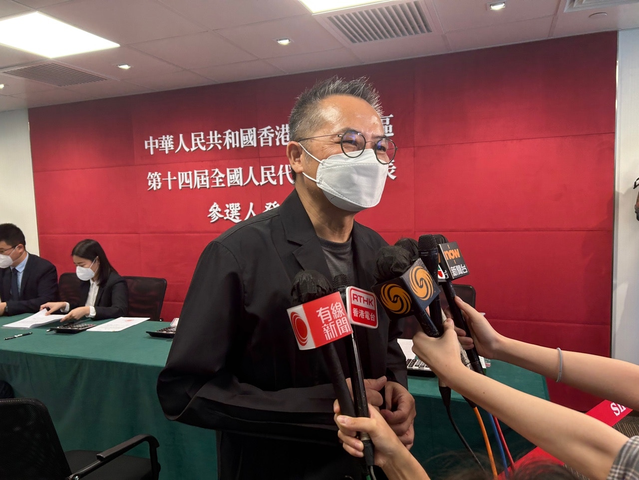 林天行報名參選港區人大代表。（高諾恆攝）。（高諾恆攝）