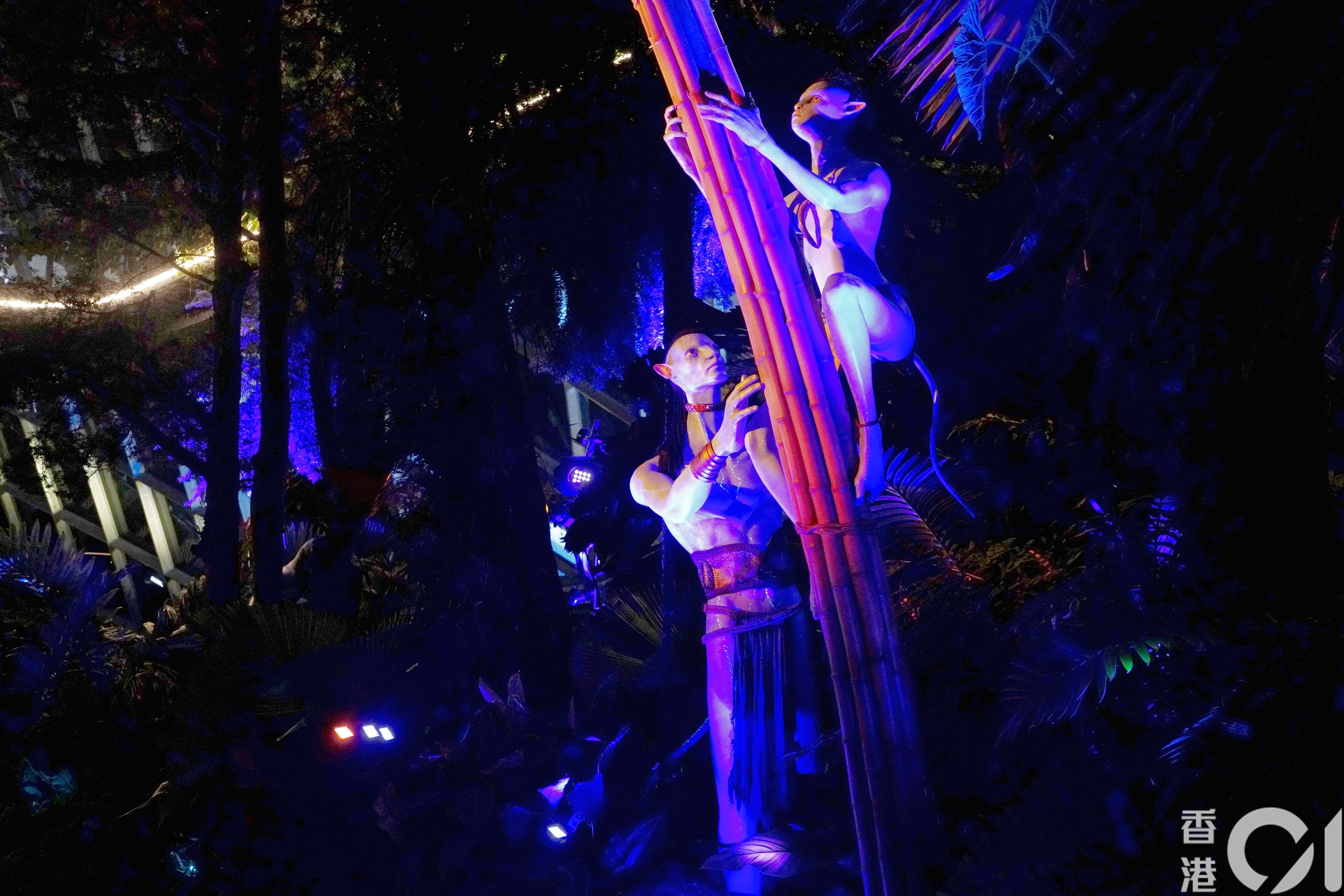 《阿凡達：水之道》上映前，觀眾可以於「阿凡達體驗」限定展裡率先與電影全新角色打卡。（莫匡堯　攝）