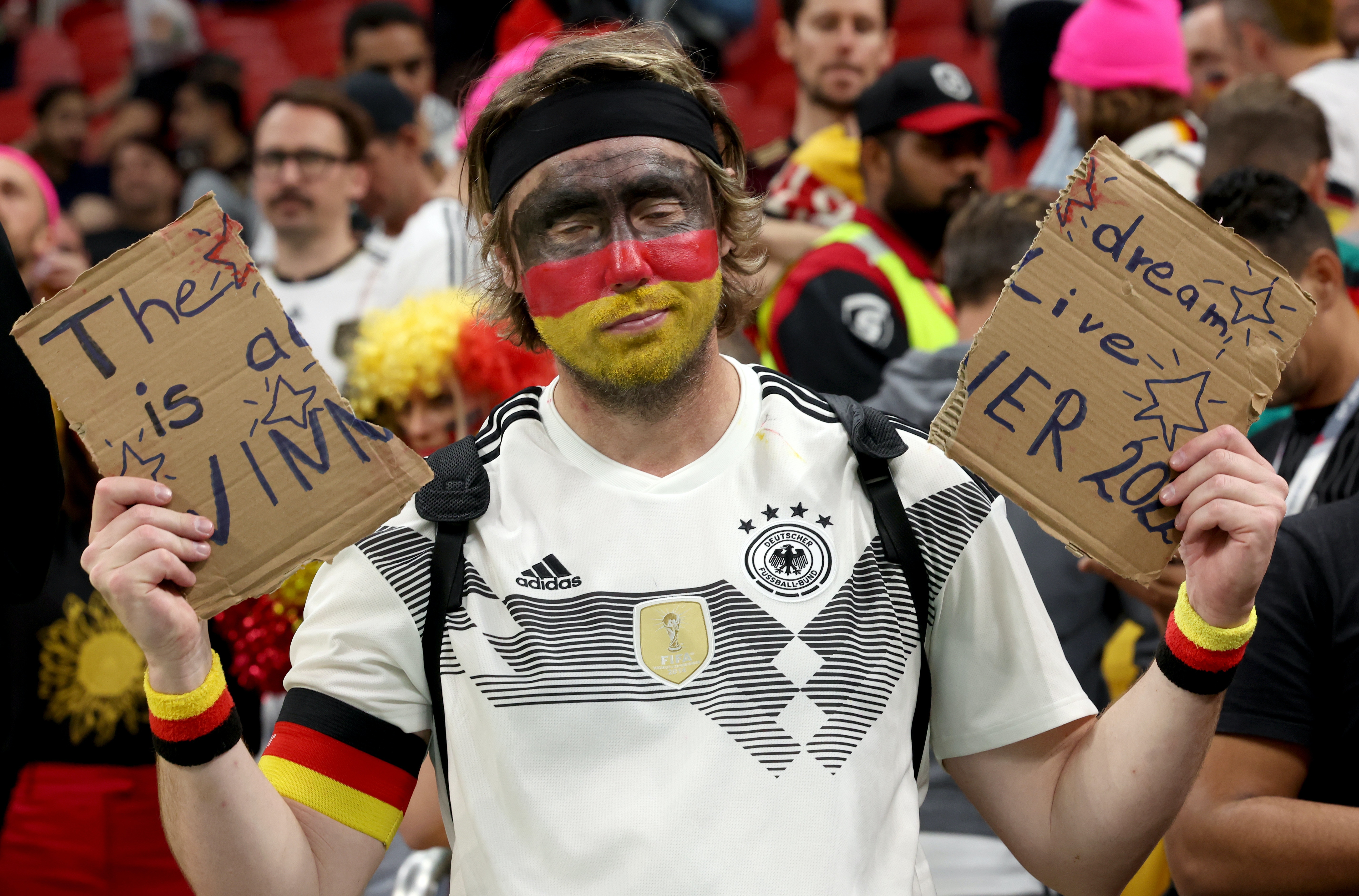 德国球迷失望了。（Getty Images）