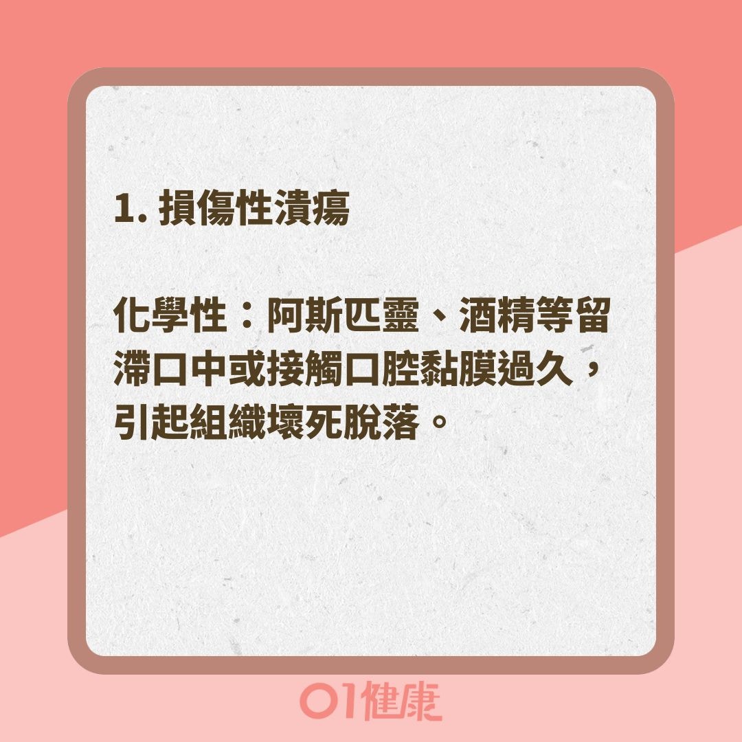 造成口腔潰瘍的原因有哪些？（01製圖 ）