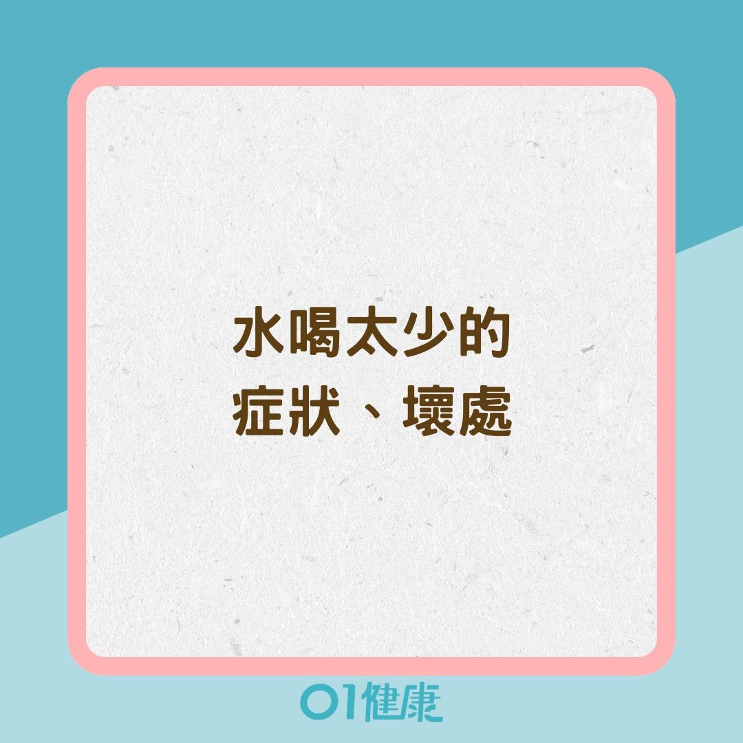 水喝太少的症狀、壞處（01製圖）