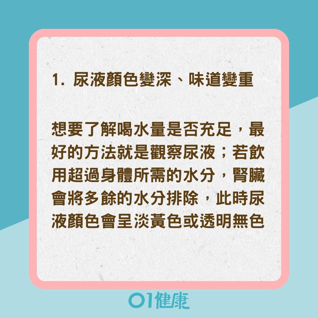 水喝太少的症狀、壞處（01製圖）