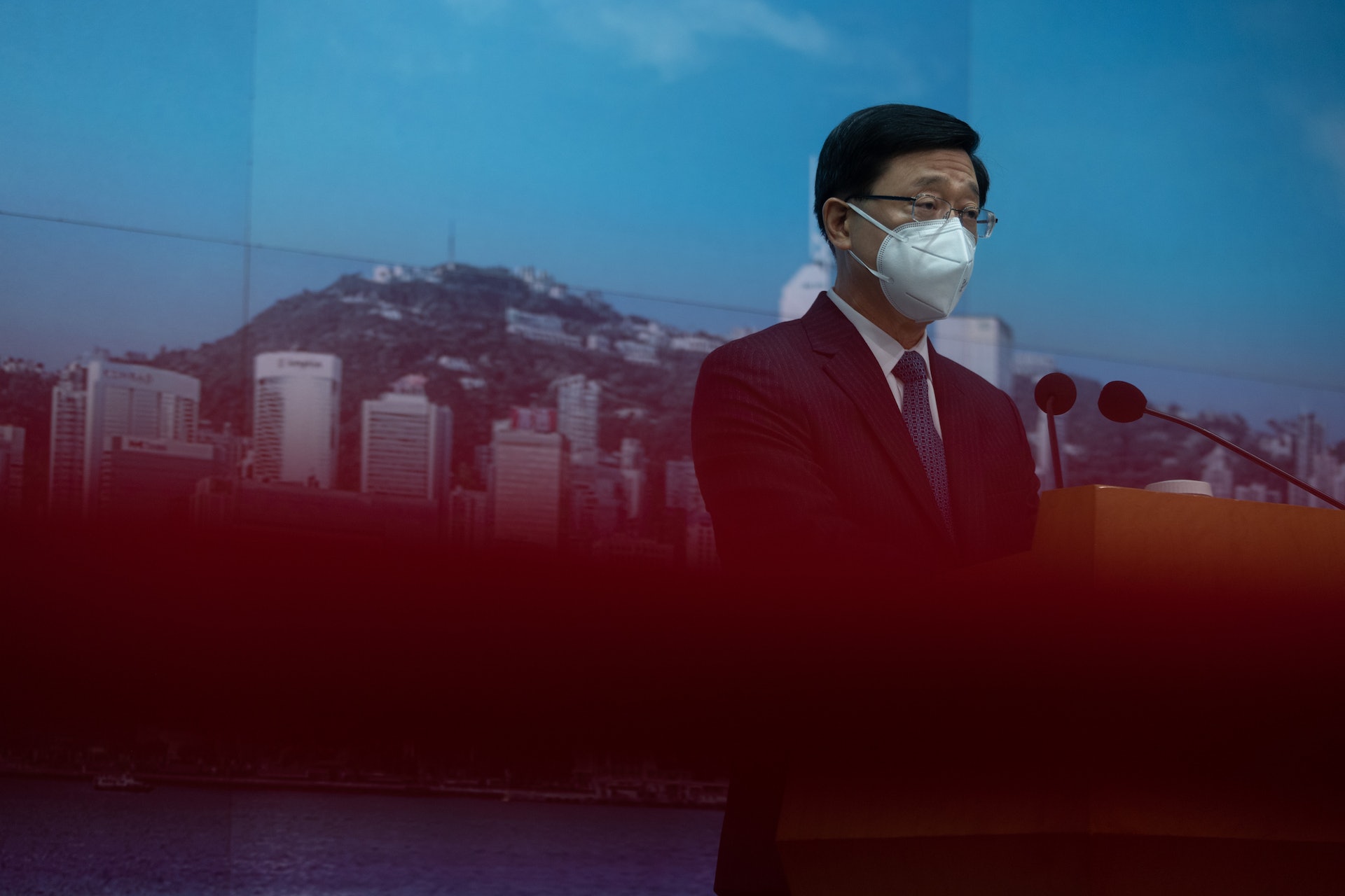 人大常委會通過《香港國安法》釋法草案後,特首李家超召開記者會。(廖雁雄攝) 人大常委會通過《香港國安法》釋法草案後,特首李家超召開記者會。(廖雁雄攝)
