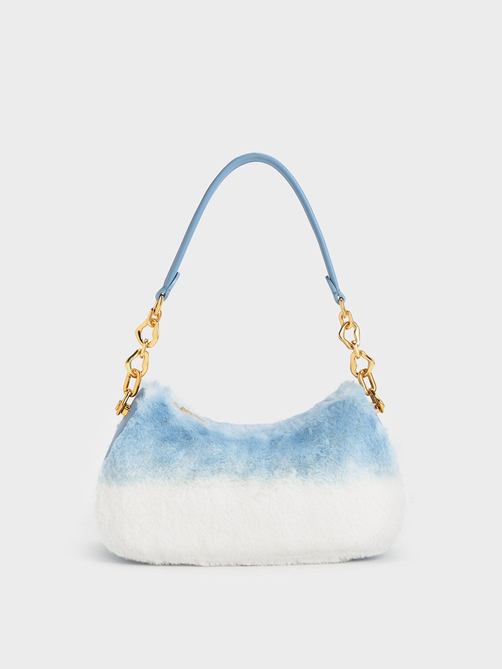 CHARLES & KEITH手袋|Moira 編織提把絨毛腋下包 HK$669(CHARLES & KEITH官網)