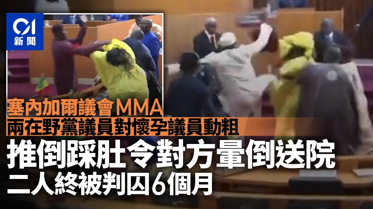 議會MMA|塞內加爾議員掌摑孕婦 女方擲凳報復反被推倒踩肚 議會MMA|塞內加爾議員掌摑孕婦 女方擲凳報復反被推倒踩肚