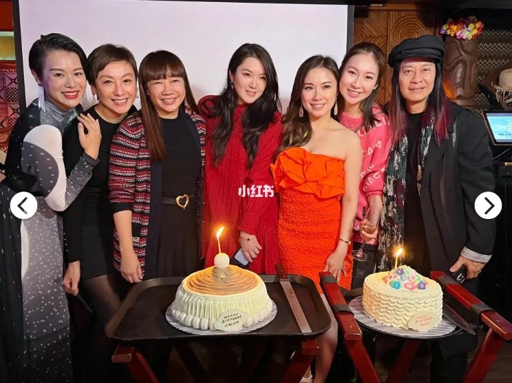莊鍶敏曬出合照，同場有苟芸慧、胡杏兒、蔡一智等人。（莊鍶敏小紅書圖片）