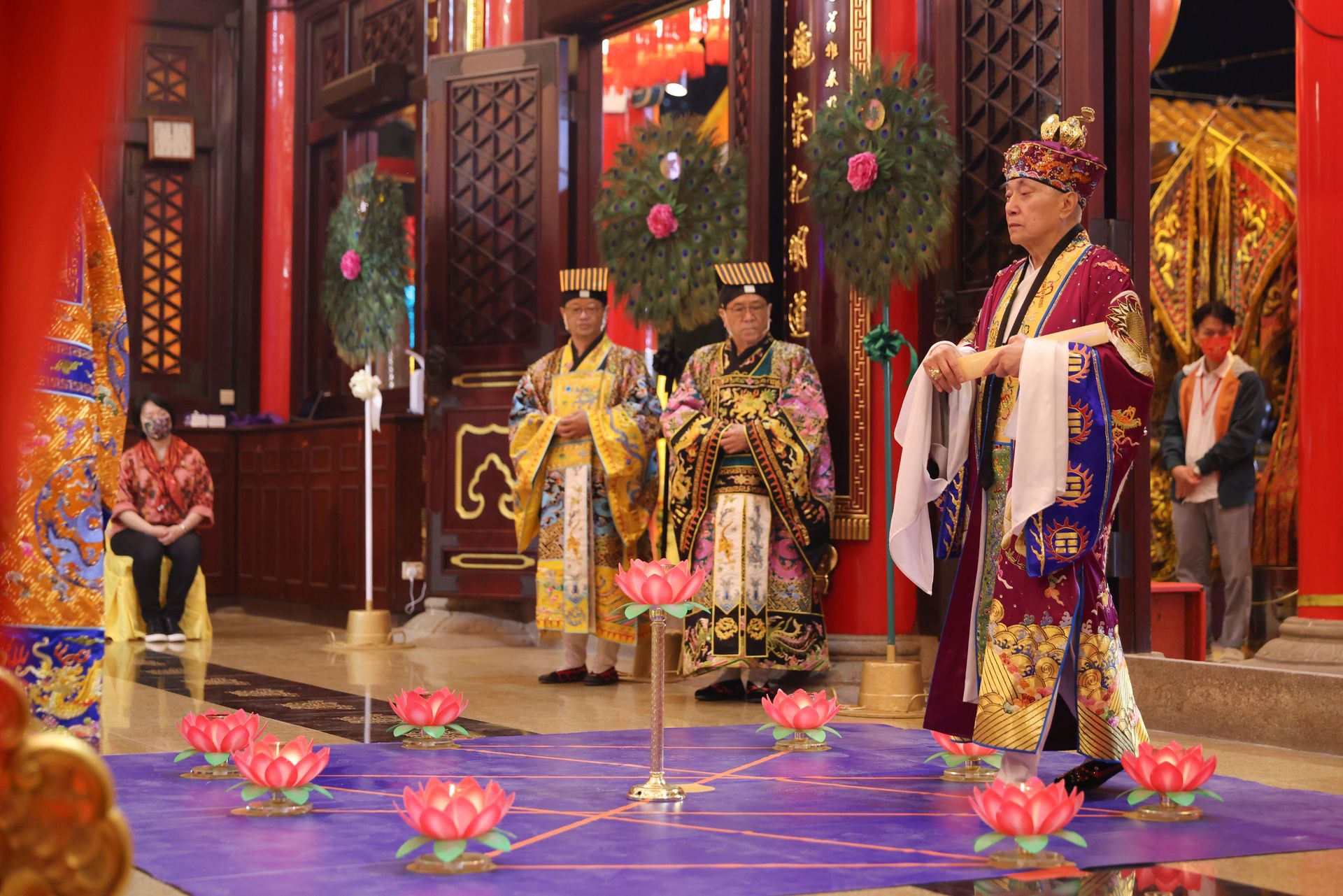嗇色園黃大仙祠舉行「五行七星護香江」祈福科儀。(嗇色園提供圖片)