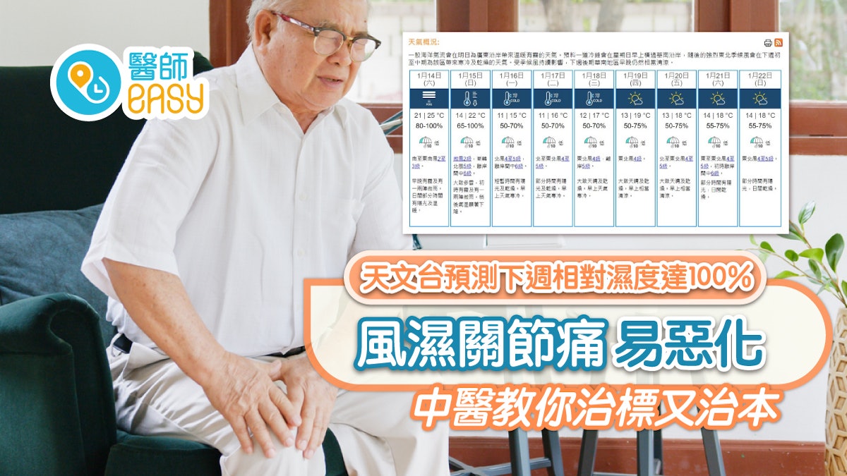 潮濕|相對濕度達100% 風濕關節痛易惡化 中醫教你治標又治本 潮濕|相對濕度達100% 風濕關節痛易惡化 中醫教你治標又治本