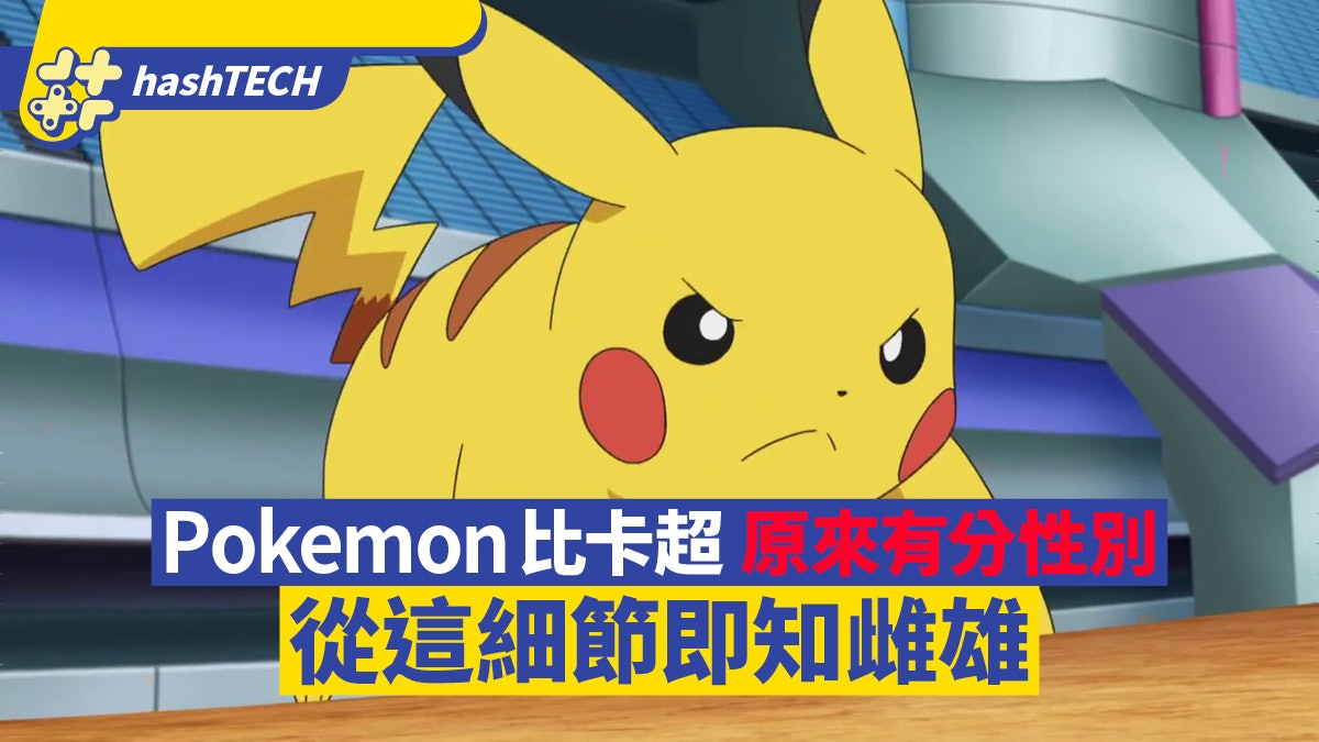 Pokemon比卡超有分性別 從這細節即知雌雄 小智身邊嗰隻係男仔 Pokemon比卡超有分性別 從這細節即知雌雄 小智身邊嗰隻係男仔