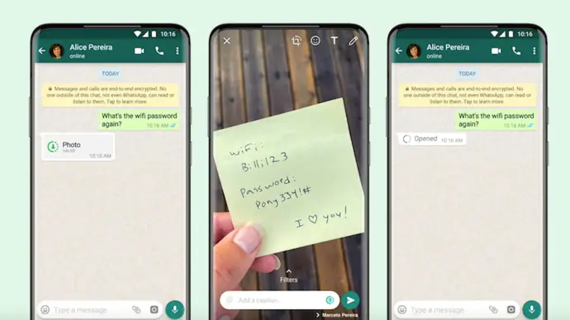「閱後即焚(View Once)」功能的原意在於只讓收取圖片/影片者只可以查看一次(圖 WhatsApp) 「閱後即焚(View Once)」功能的原意在於只讓收取圖片/影片者只可以查看一次(圖 WhatsApp)