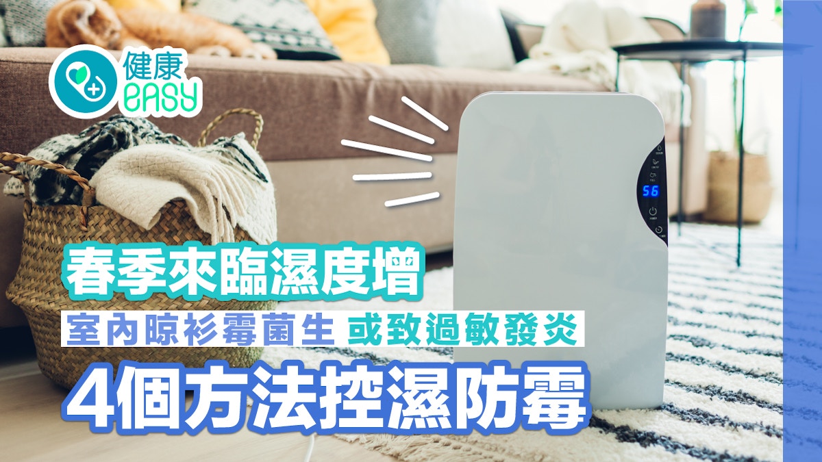 春季來臨濕度增 室內晾衫霉菌生 或致過敏發炎 4個方法控濕防霉