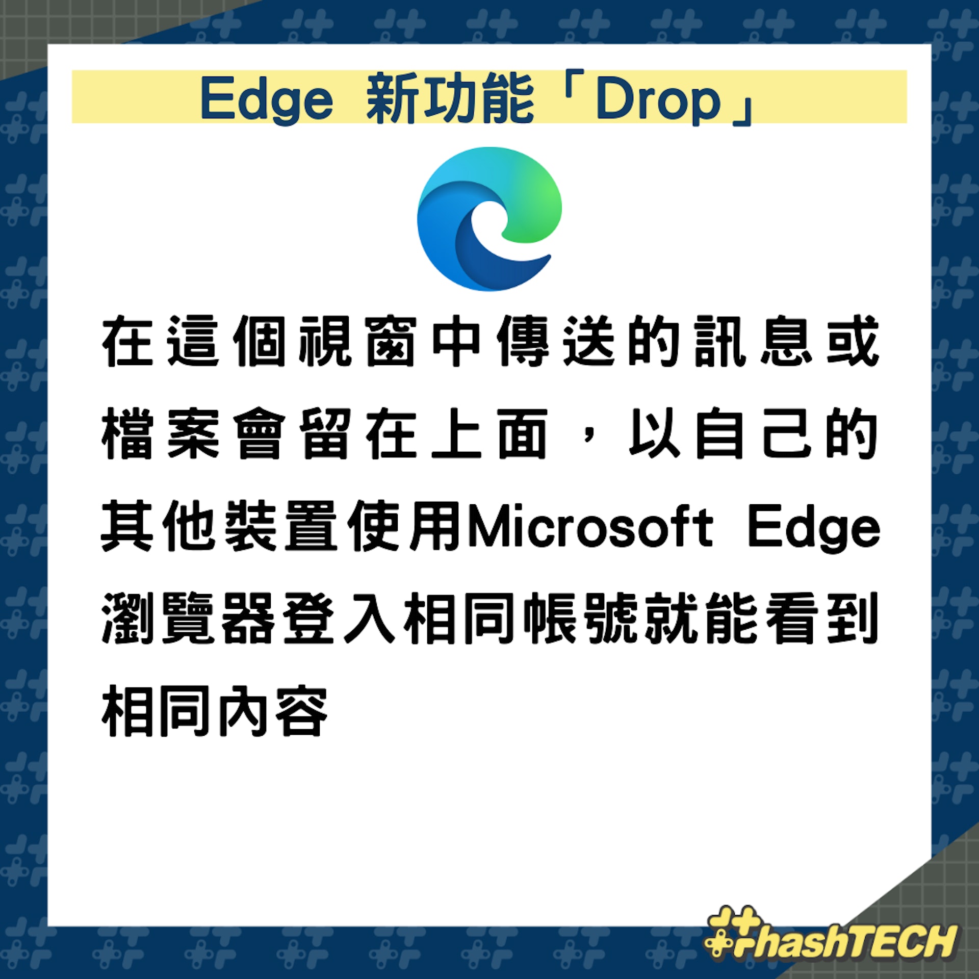 Microsoft Edge 瀏覽器新功能「Drop」(01製圖,Microsoft Edge) Microsoft Edge 瀏覽器新功能「Drop」(01製圖,Microsoft Edge)