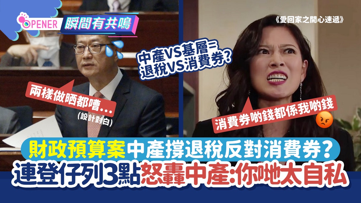 財政預算案|中產撐退稅反對消費券?連登仔列3點怒轟:你哋太自私 財政預算案|中產撐退稅反對消費券?連登仔列3點怒轟:你哋太自私