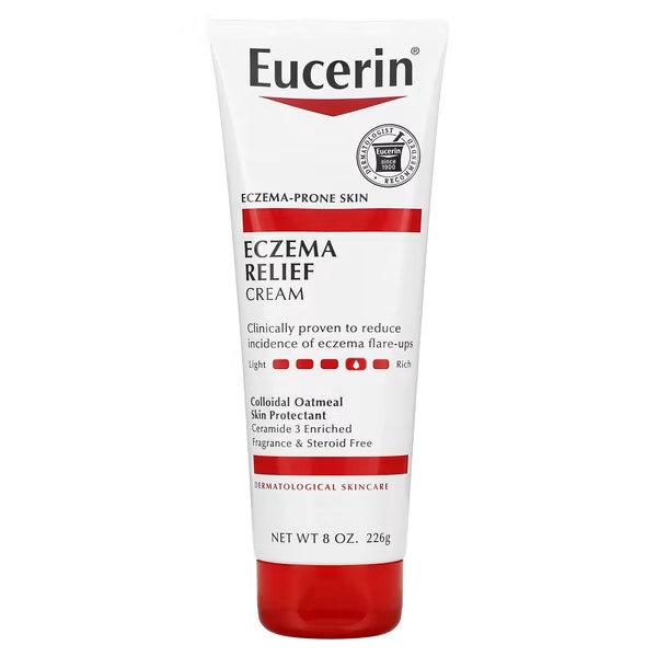 無類固醇濕疹藥膏推介：Eucerin, 濕疹舒緩身體霜 HK$113.30（iHerb 官網）