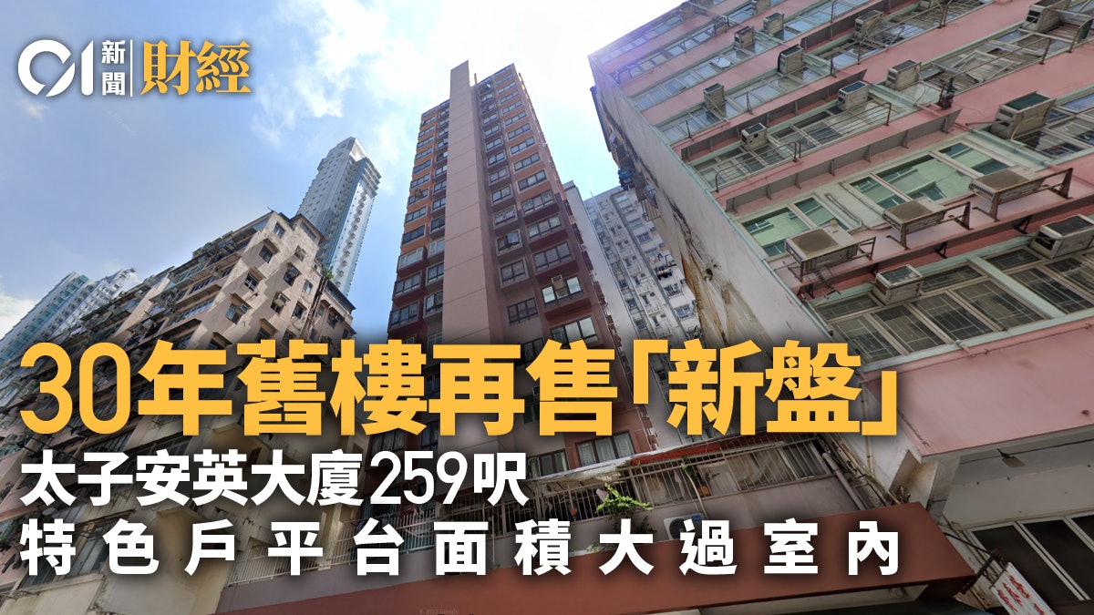 30年舊樓突上樓書 太子安英大廈提供36伙 平台面積大室內兩倍 30年舊樓突上樓書 太子安英大廈提供36伙 平台面積大室內兩倍
