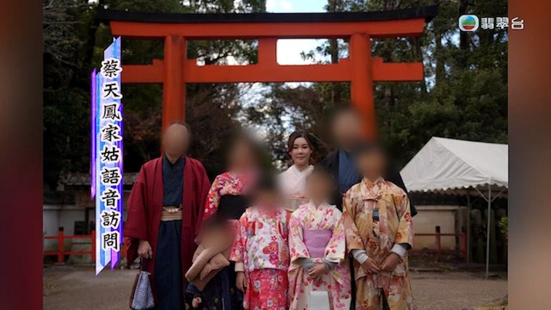 Abby去年聖誕一家八口齊遊日本。(節目截圖) Abby去年聖誕一家八口齊遊日本。(節目截圖)
