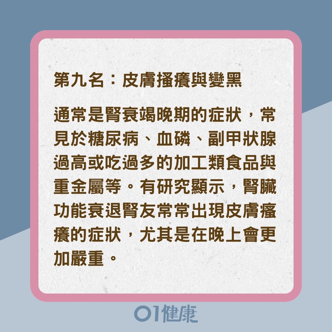 10大潛在腎臟疾病危機的症狀（01製圖）