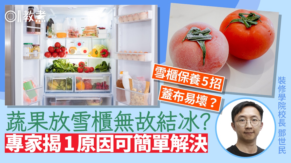 雪櫃保養｜番茄放雪櫃無故結冰？專家揭1原因輕鬆解決雪櫃保養5招