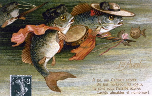 愚人節被戲弄的人會被稱呼為Poisson d'Avril，意即「上釣的魚」（April Fish）。（圖源：網絡圖片）