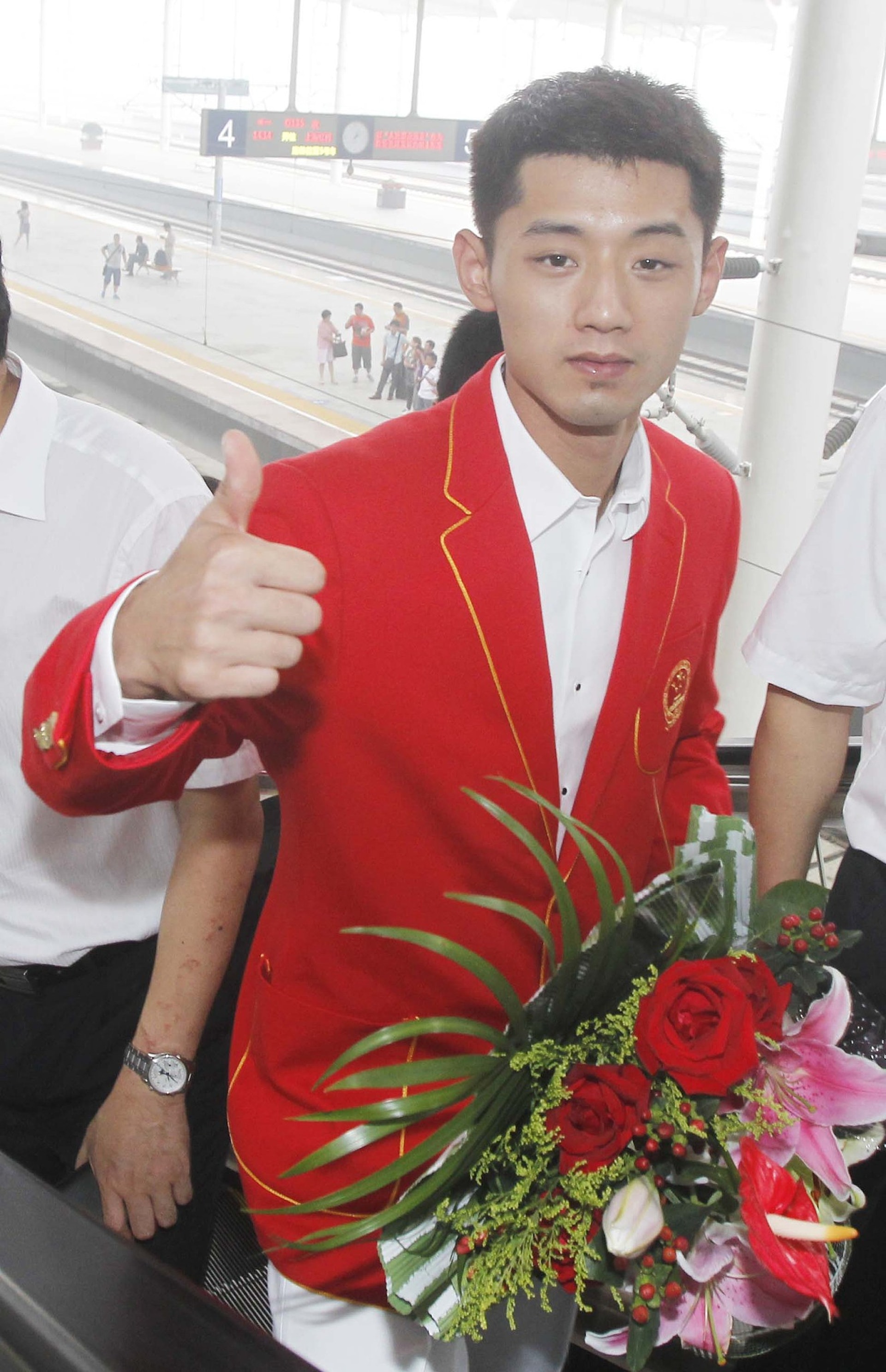 張繼科,2012年倫敦奧運會乒乓球男子單打金牌。(視覺中國) 張繼科,2012年倫敦奧運會乒乓球男子單打金牌。(視覺中國)