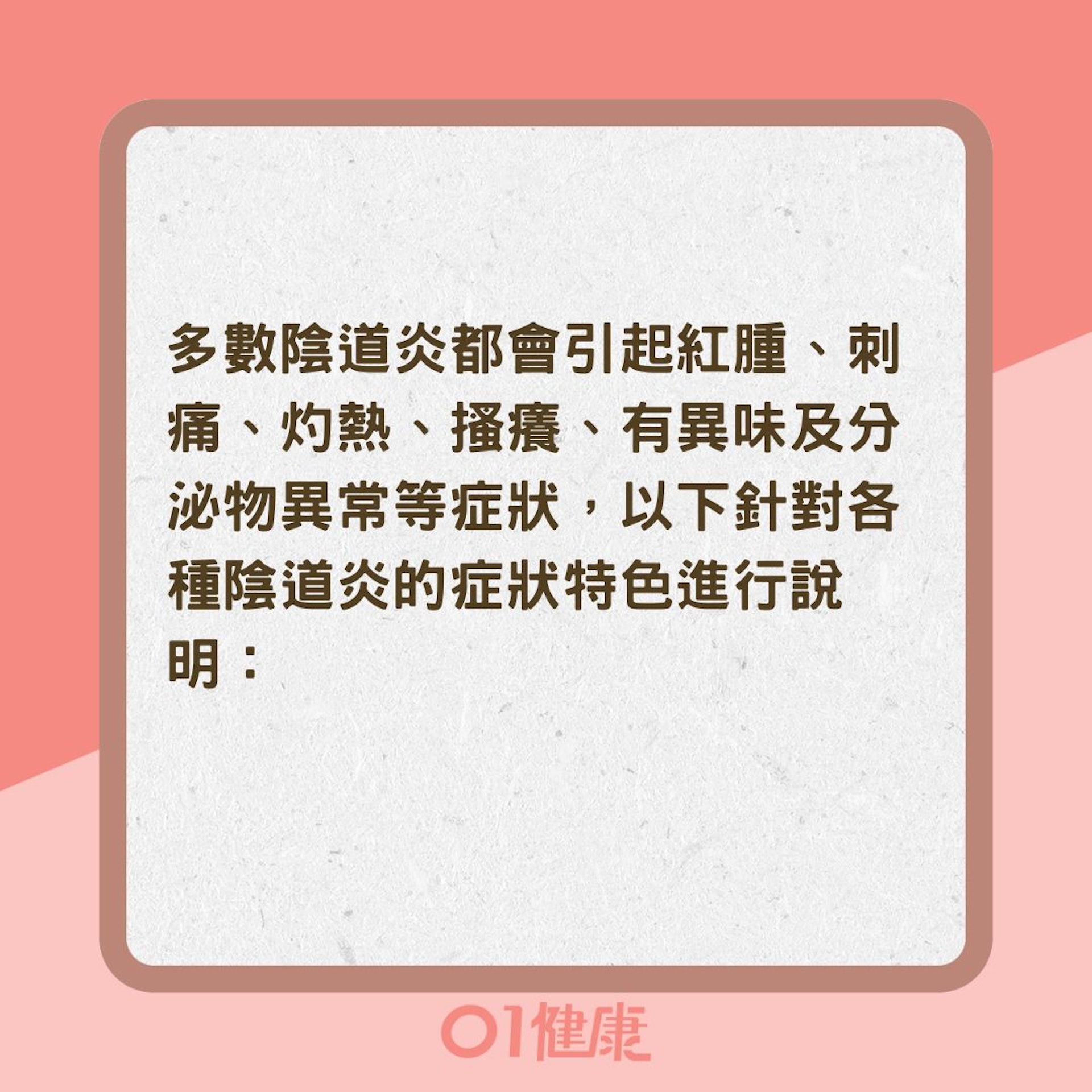 認識陰道炎症狀(01製圖) 認識陰道炎症狀(01製圖)