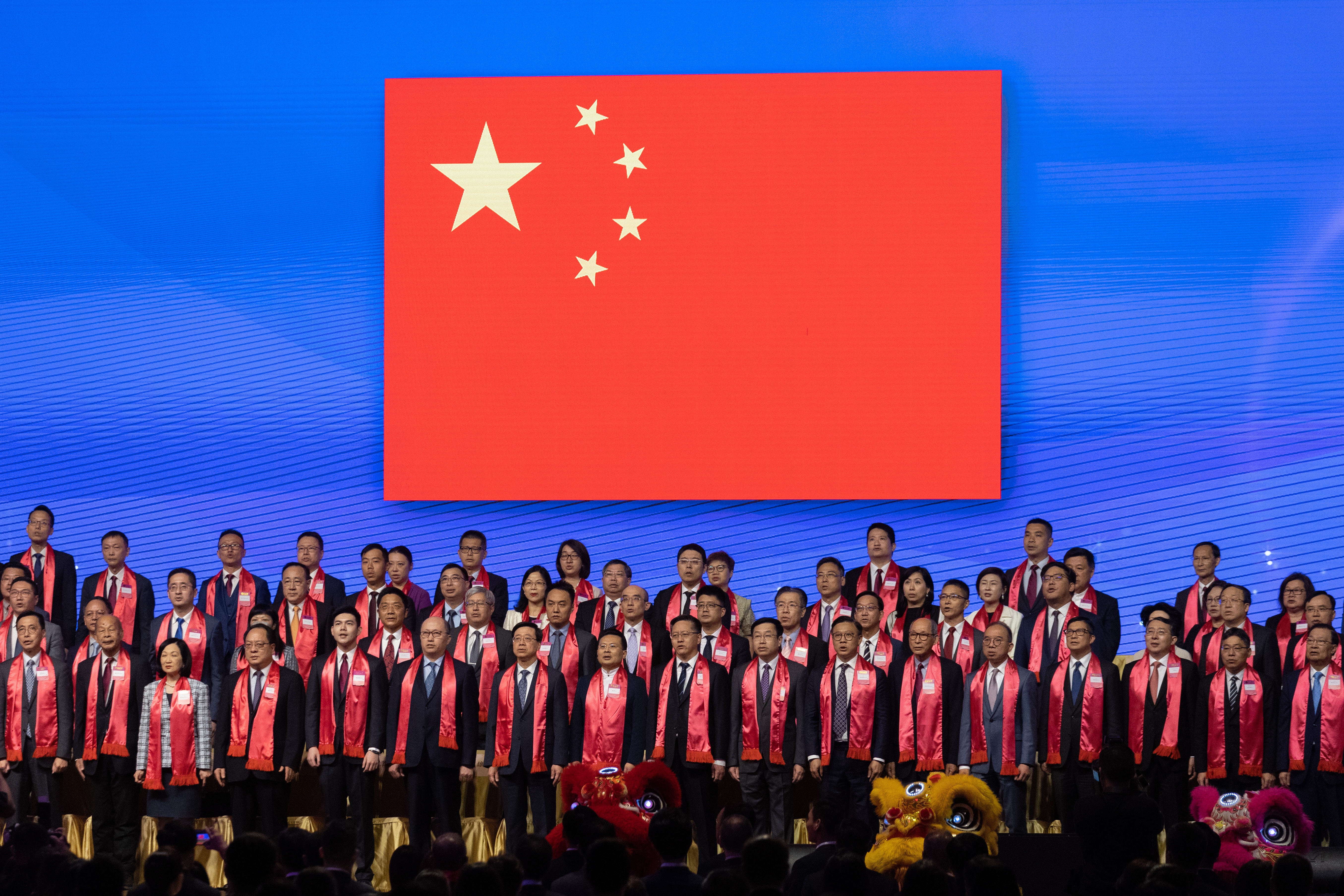 新社聯38周年會慶暨第十四屆常務理事會就職典禮。（廖雁雄攝）