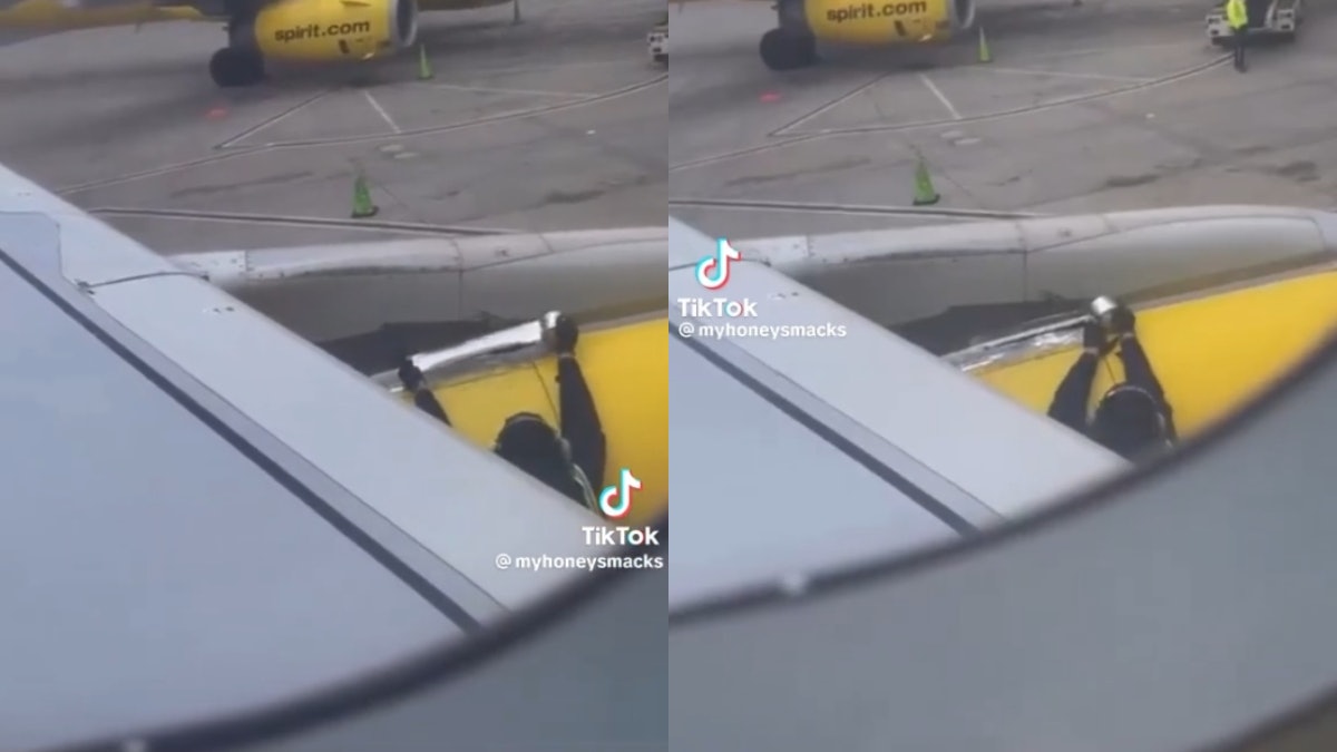 美國廉航乘客驚見「用膠紙修理機翼」嚇到唔敢搭 航空公司咁解釋