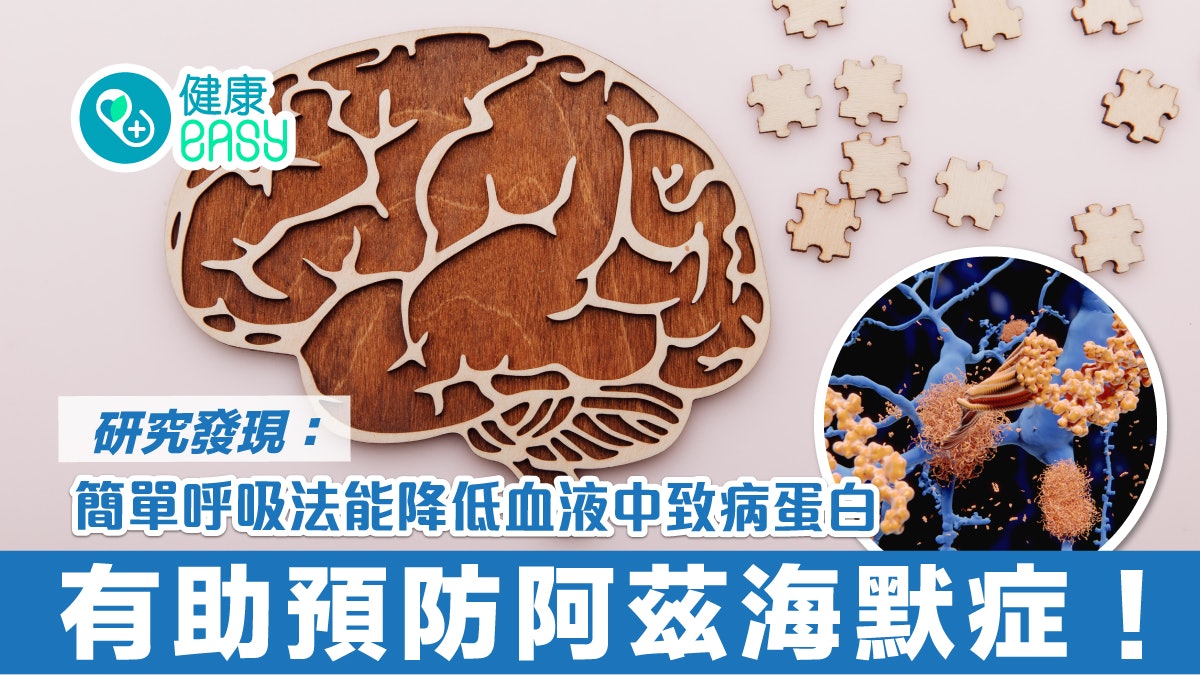 失智症|體內一蛋白會致阿茲海默症?研究發現呼吸法能預防患症 失智症|體內一蛋白會致阿茲海默症?研究發現呼吸法能預防患症