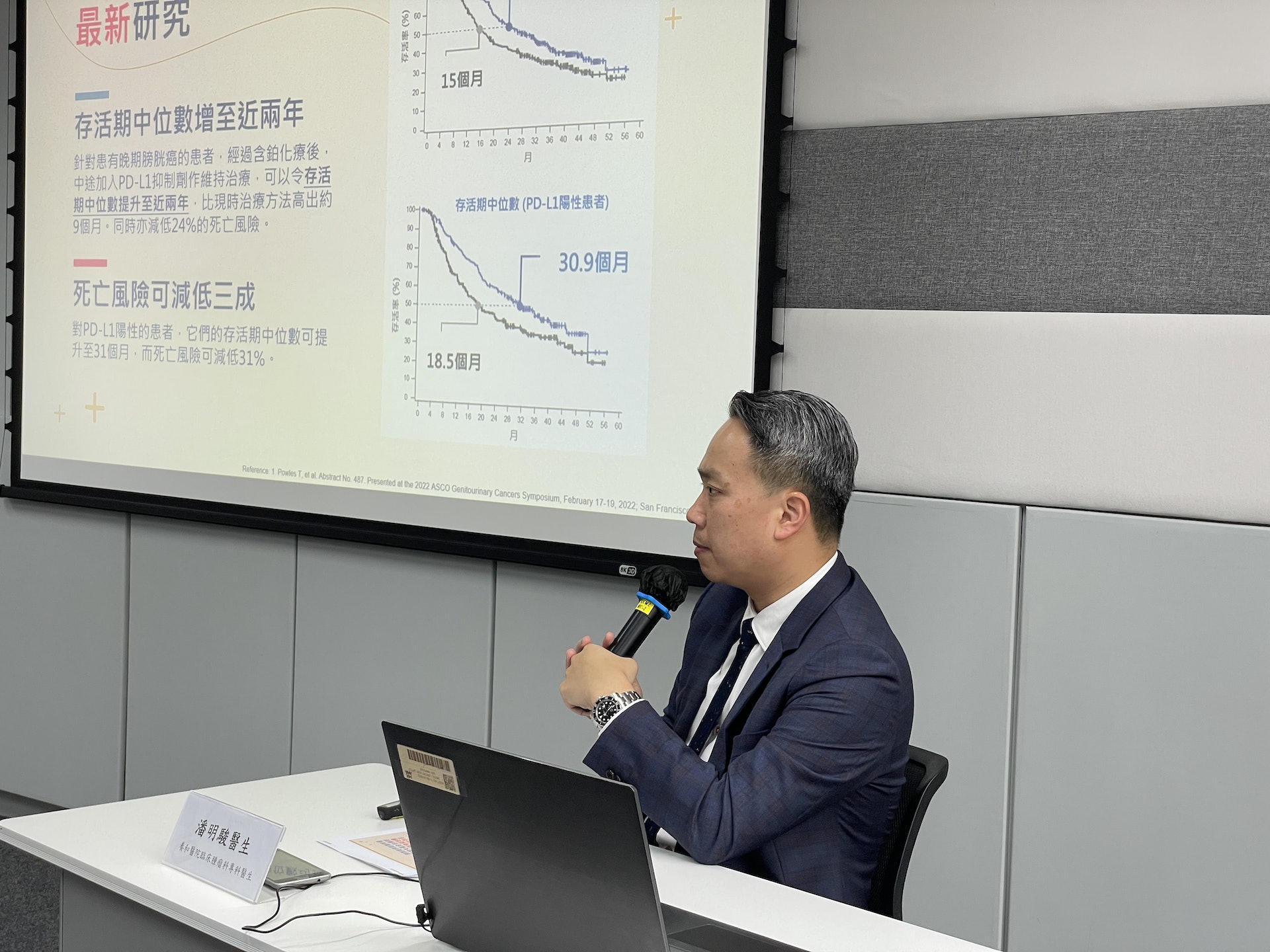 潘醫生指,有研究指,患者接受化療後,使用特定的 PD-L1 抑制劑可延長患者整體存活期。 潘醫生指,有研究指,患者接受化療後,使用特定的 PD-L1 抑制劑可延長患者整體存活期。