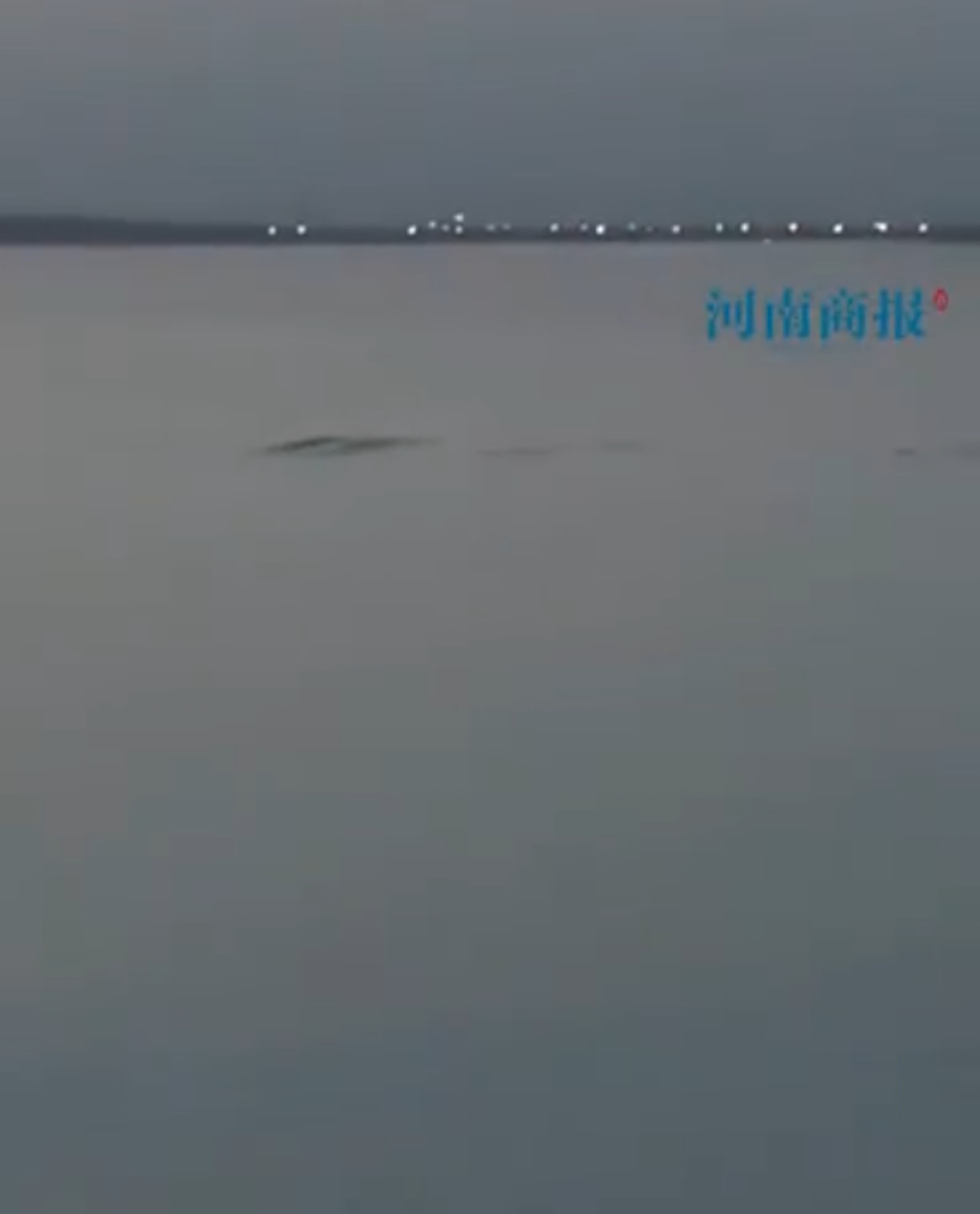 遼寧營口有男子拍到疑似「不明生物」,並稱大約有5米長。(河南商報) 遼寧營口有男子拍到疑似「不明生物」,並稱大約有5米長。(河南商報)