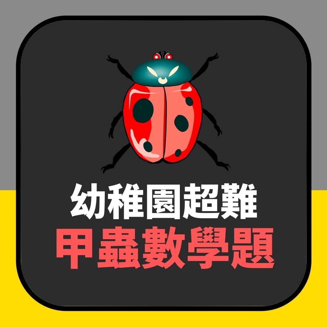 「幼稚園超難甲蟲數學題」考起家長及網民（01製圖）