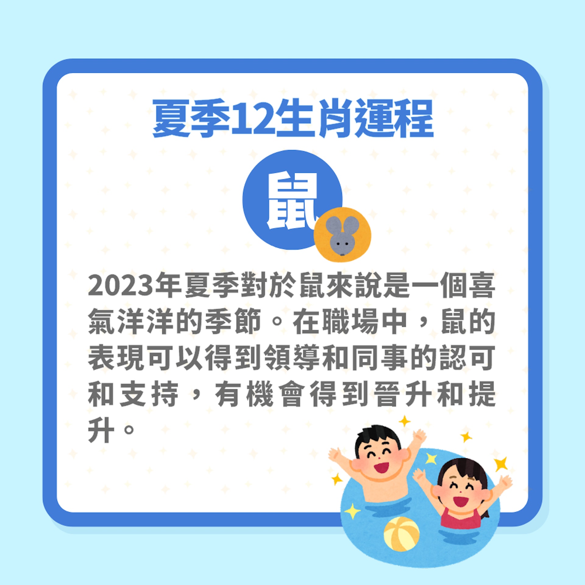 2023年夏季12生肖運程(01製圖) 2023年夏季12生肖運程(01製圖)