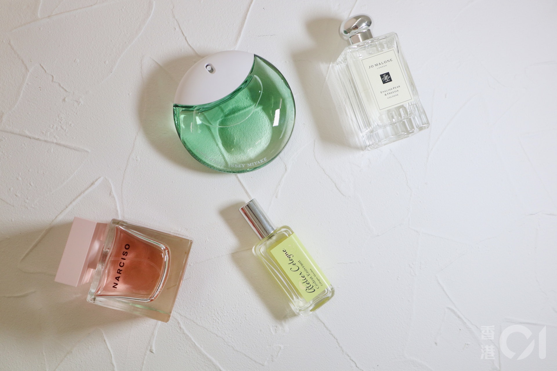 記者分享4款清澈乾淨系香水,包括:ISSEY MIYAKE Parfum、narciso rodriguez Parfums、Jo Malone London以及Atelier Cologne(許秀麗 攝) 記者分享4款清澈乾淨系香水,包括:ISSEY MIYAKE Parfum、narciso rodriguez Parfums、Jo Malone London以及Atelier Cologne(許秀麗 攝)