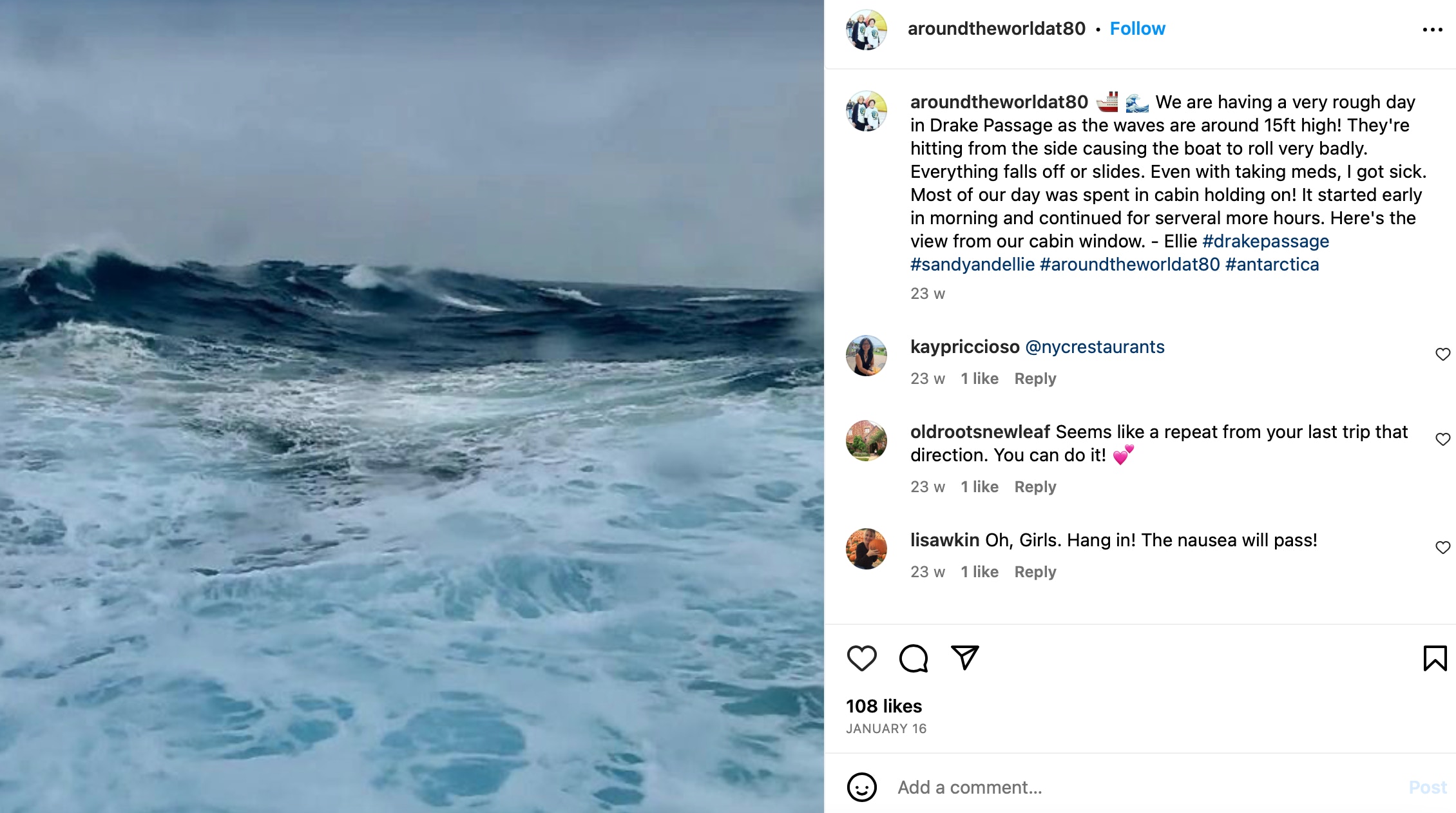 環遊世界之旅棄舒適 挑戰自己跳出舒適圈（IG@aroundtheworldat80）