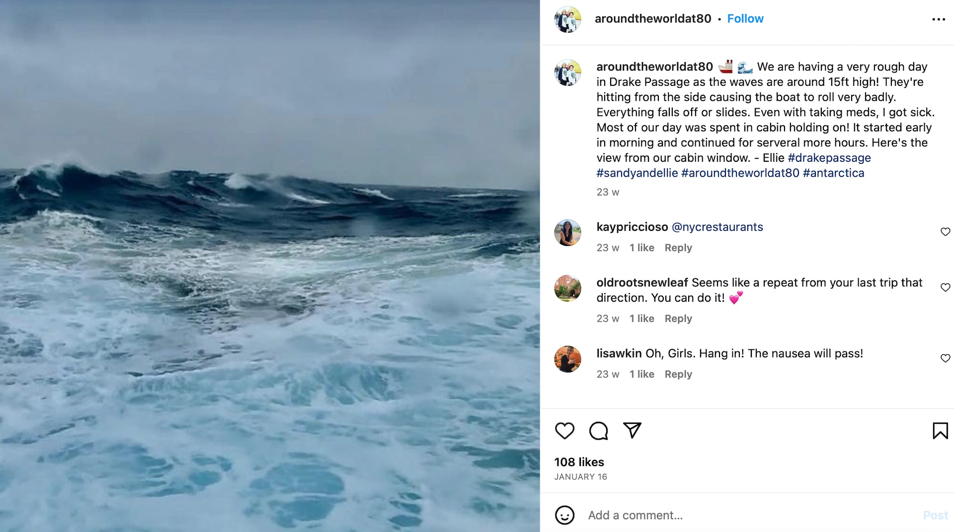 環遊世界之旅棄舒適 挑戰自己跳出舒適圈(IG@aroundtheworldat80) 環遊世界之旅棄舒適 挑戰自己跳出舒適圈(IG@aroundtheworldat80)