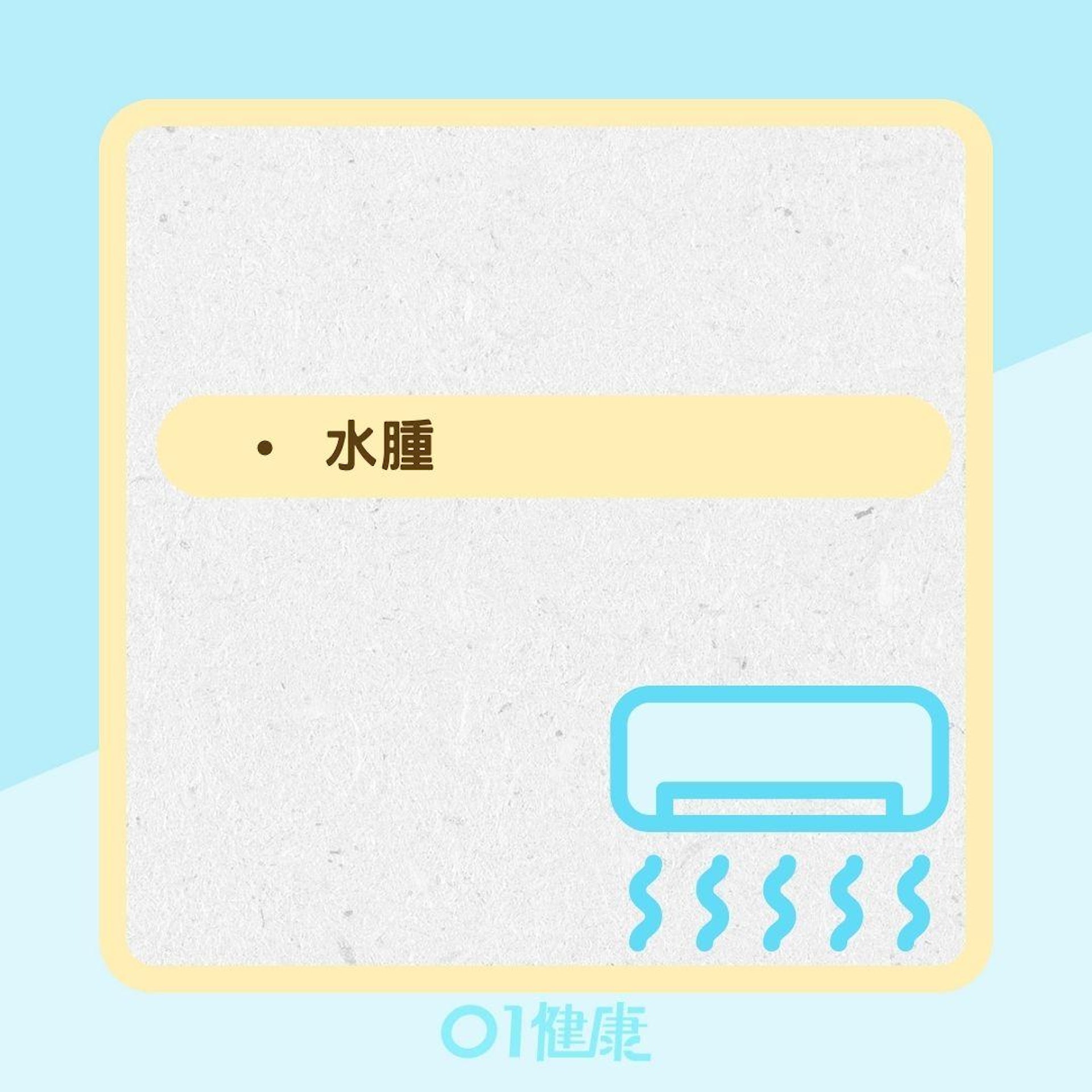 冷氣病常見症狀(01製圖) 冷氣病常見症狀(01製圖)