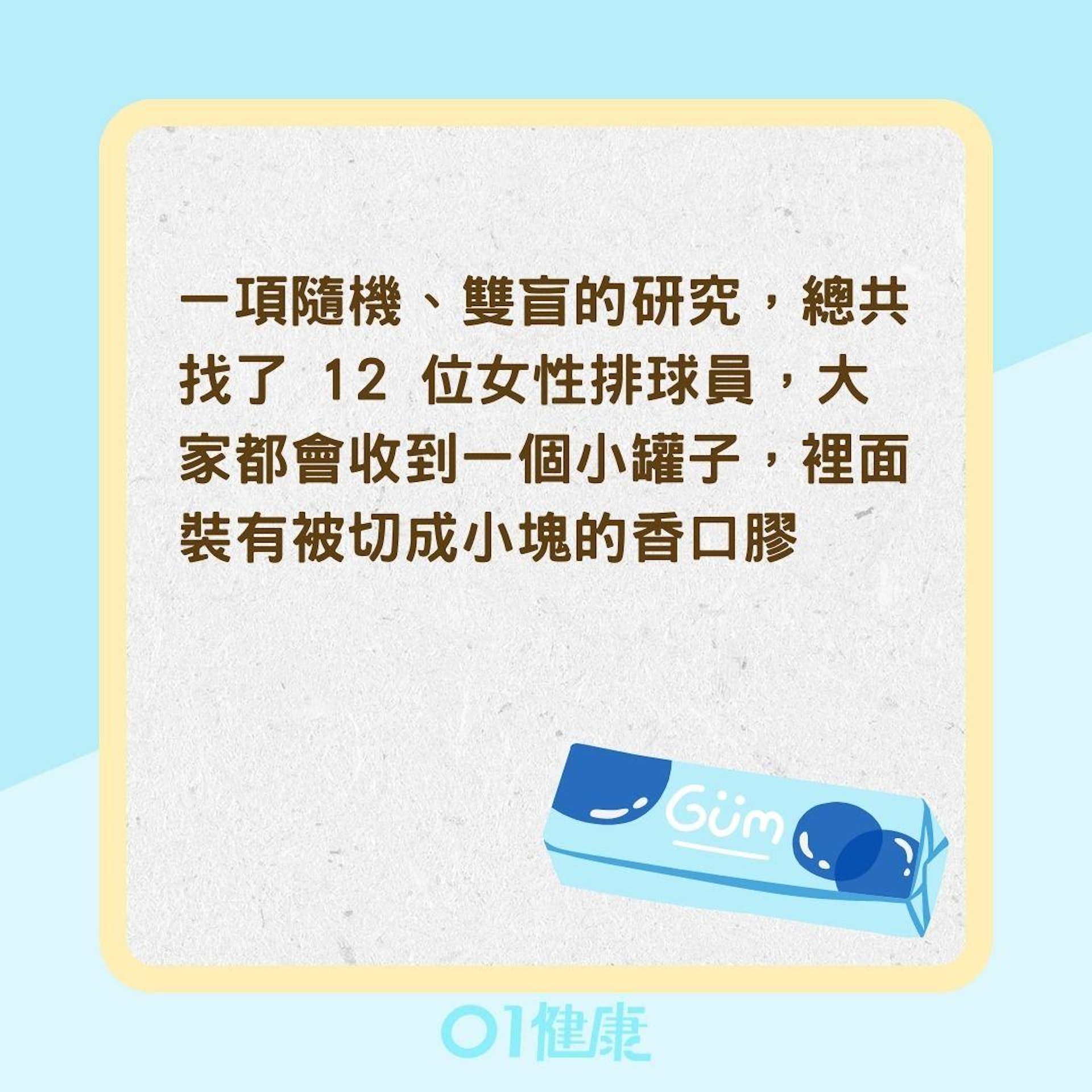吃咖啡因香口膠有助提升運動表現?(01製圖) 吃咖啡因香口膠有助提升運動表現?(01製圖)
