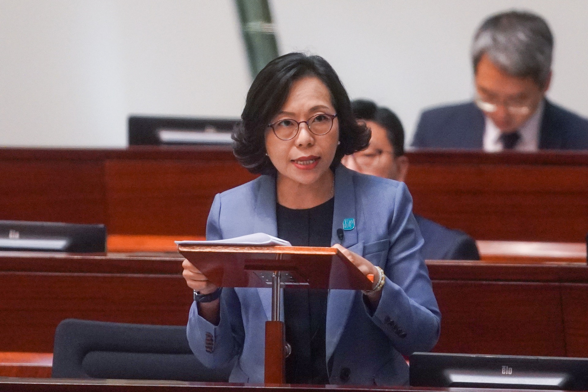 麥美娟未有正面回應會否增撥資源支援地區關愛隊。(資料圖片/林靄怡攝) 麥美娟未有正面回應會否增撥資源支援地區關愛隊。(資料圖片/林靄怡攝)