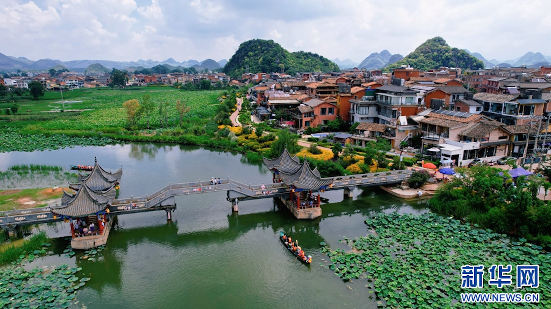 雲南，普者黑國家濕地公園。（新華社）