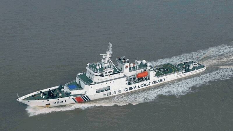 陸海警巡弋台海執法常態化大型海警船距澎湖領海不到60公里