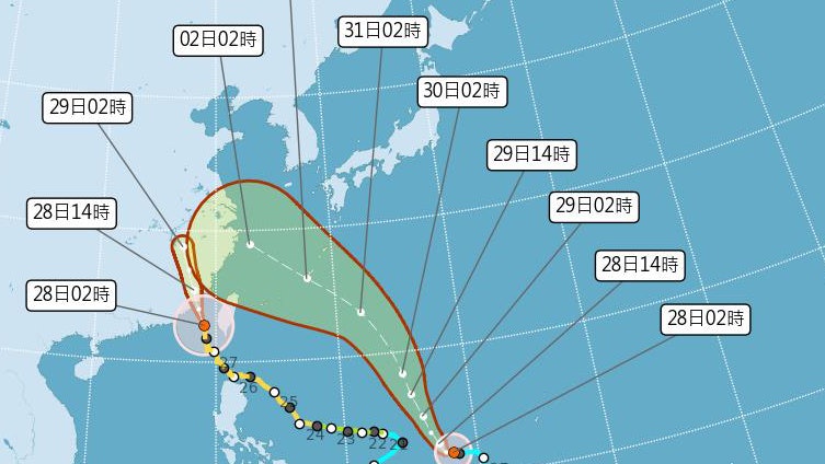 雙颱風?今年第六號颱風「卡努」凌晨生成 強度逐漸增強 雙颱風?今年第六號颱風「卡努」凌晨生成 強度逐漸增強