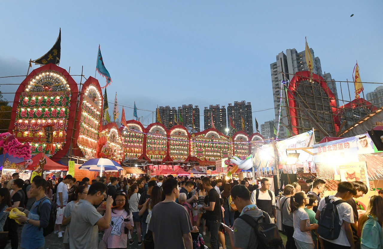 2018年青衣戲棚夜市,吸引市民參觀。 2018年青衣戲棚夜市,吸引市民參觀。